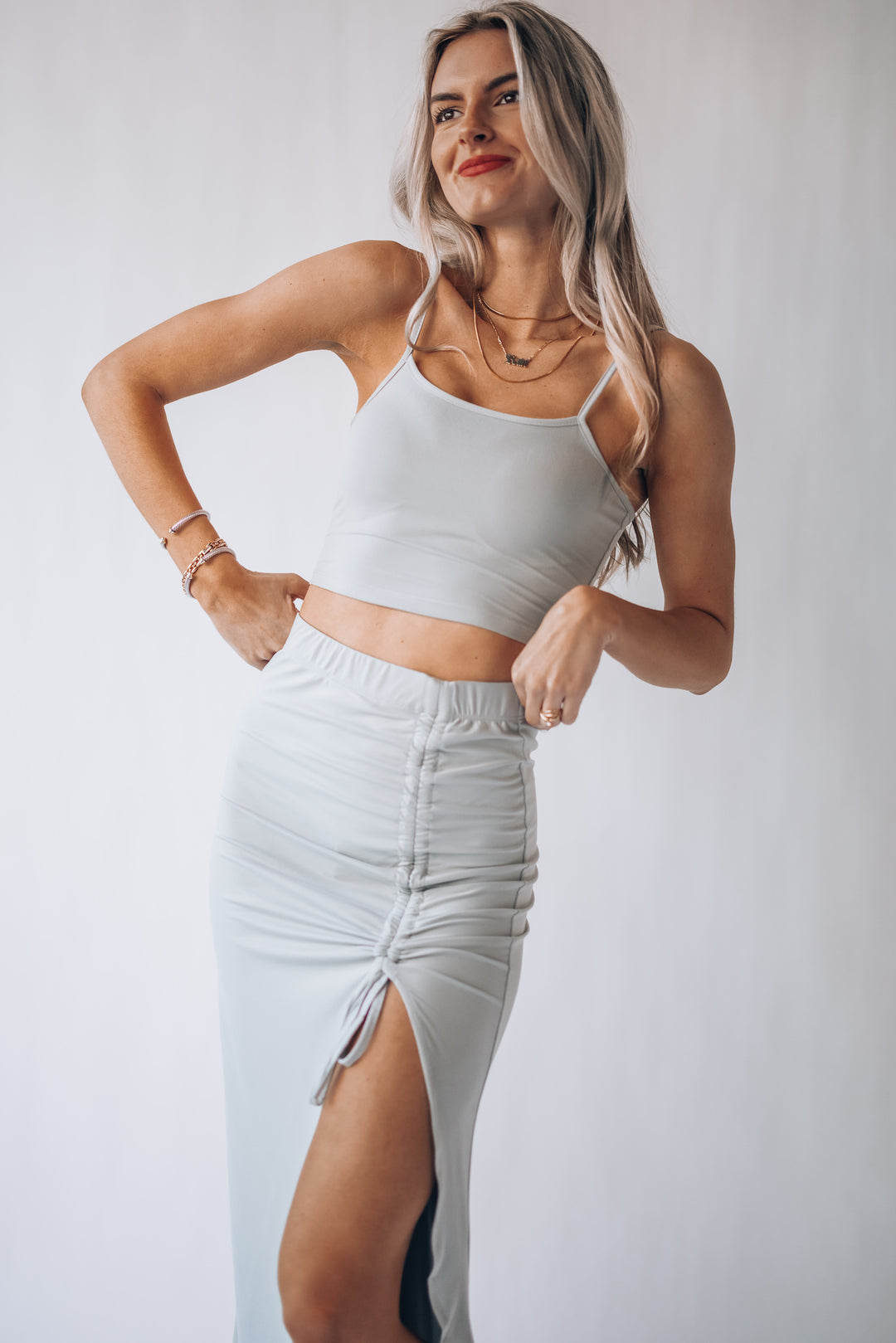 Electric Love Skirt Set (Grey) FINAL SALE