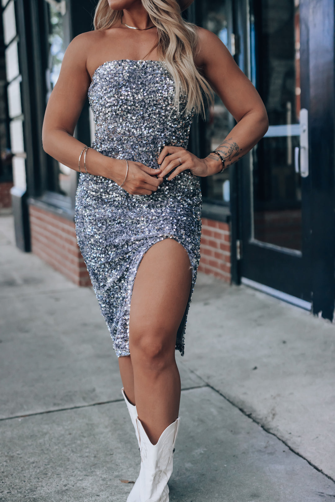 Starry Eyed Sequin Midi Dress FINAL SALE