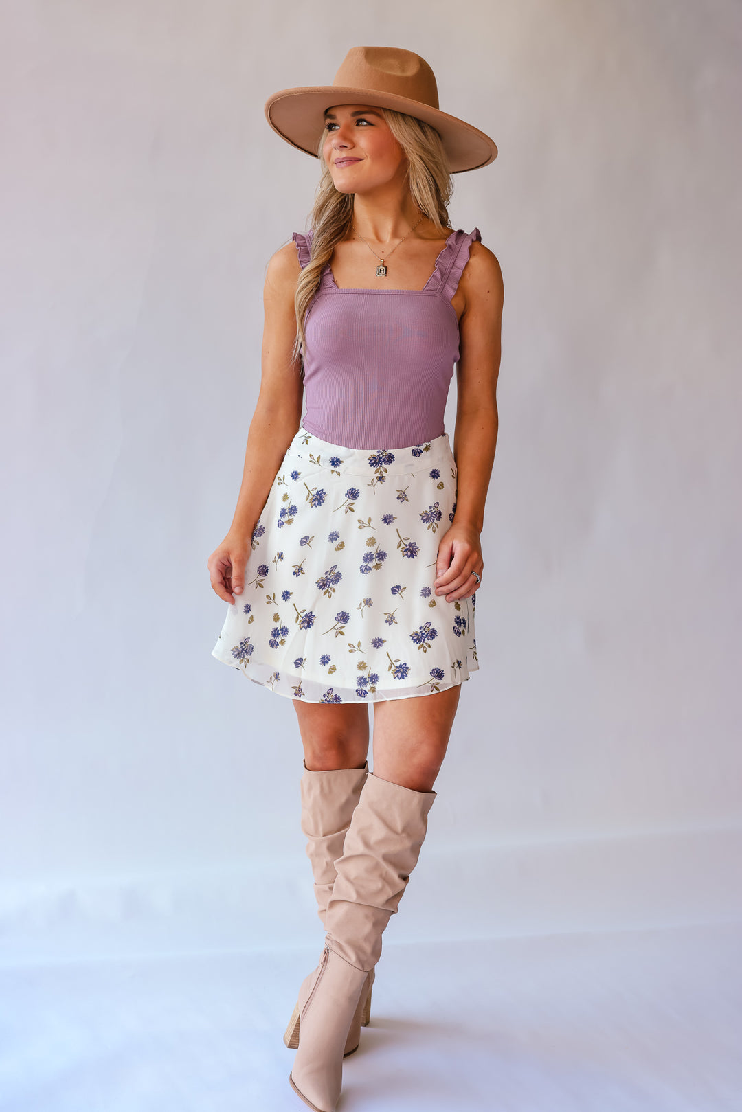 Open Fields Floral Mini Skirt FINAL SALE