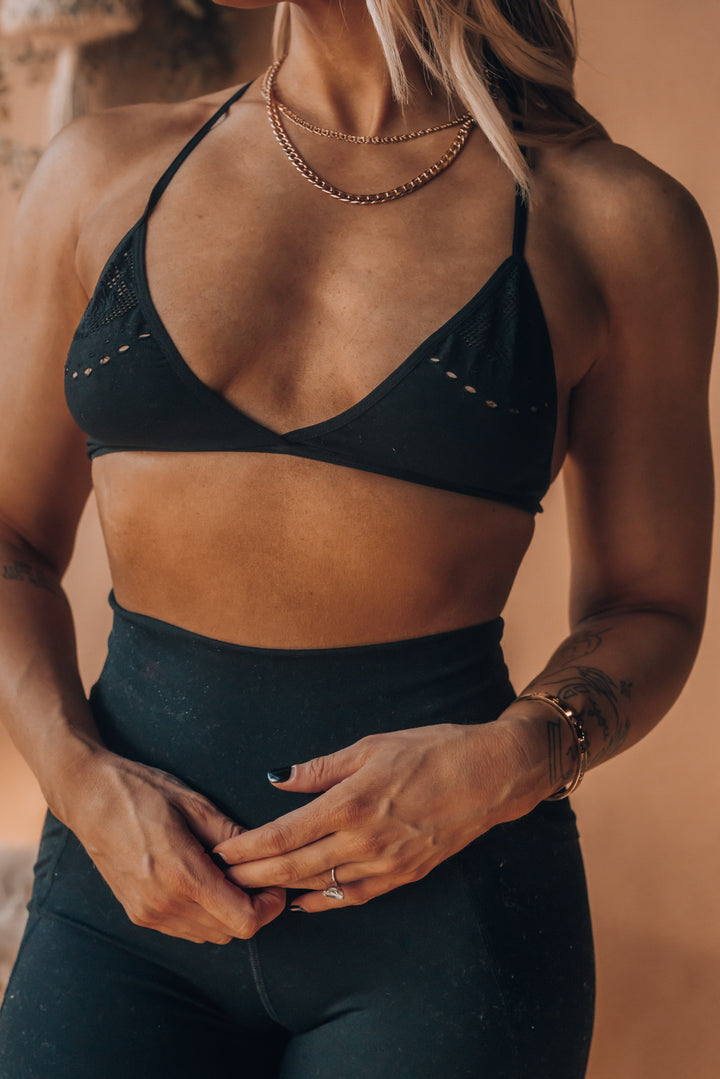 Diamonds Are Forever Bralette (Black) FINAL SALE