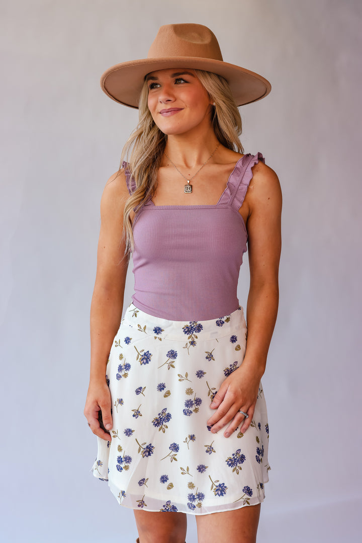 Open Fields Floral Mini Skirt FINAL SALE