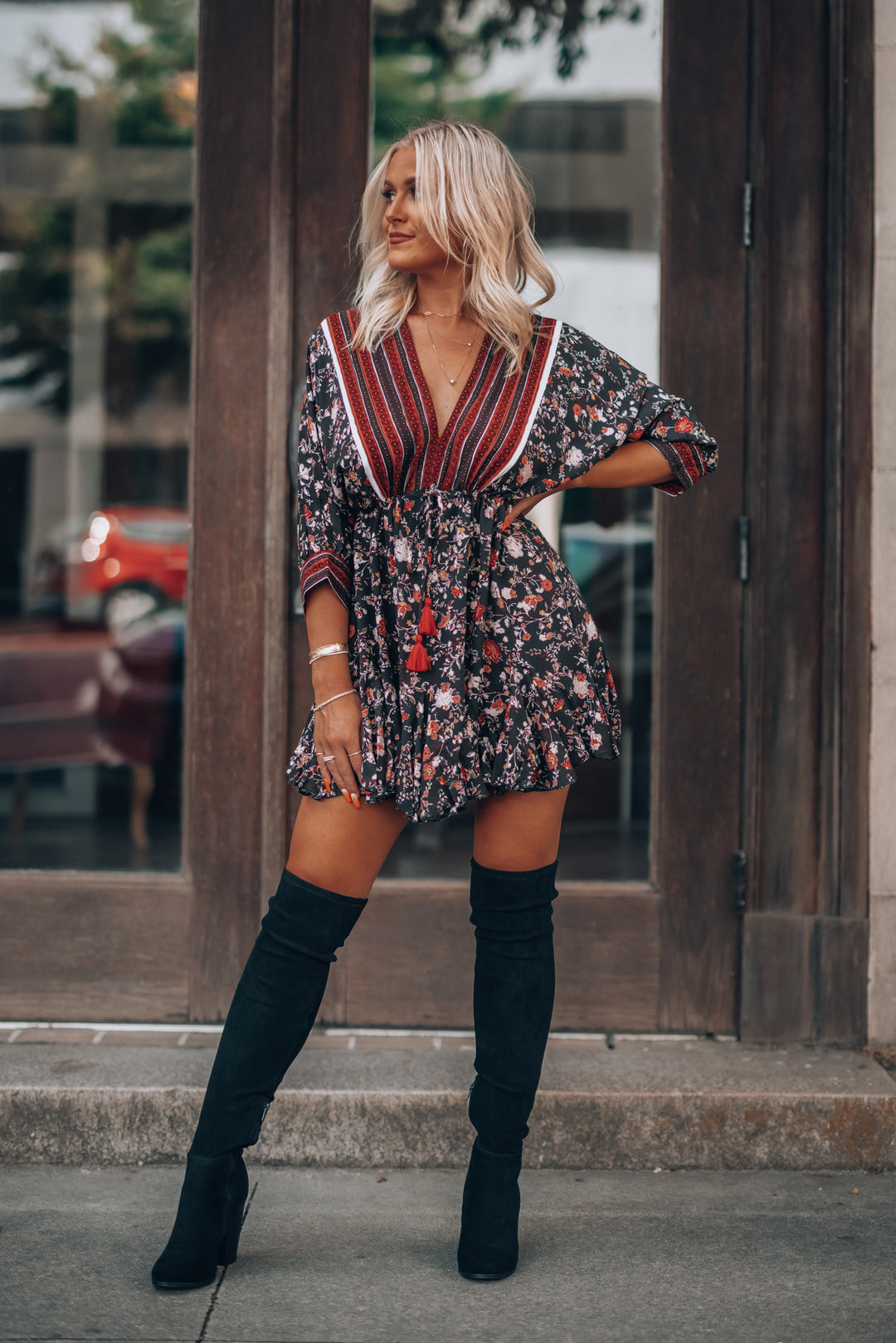 Kiss And Tell Ruffle Mini Dress FINAL SALE