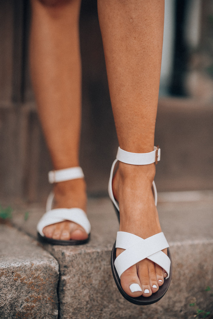 Lotus Sandals (White) FINAL SALE