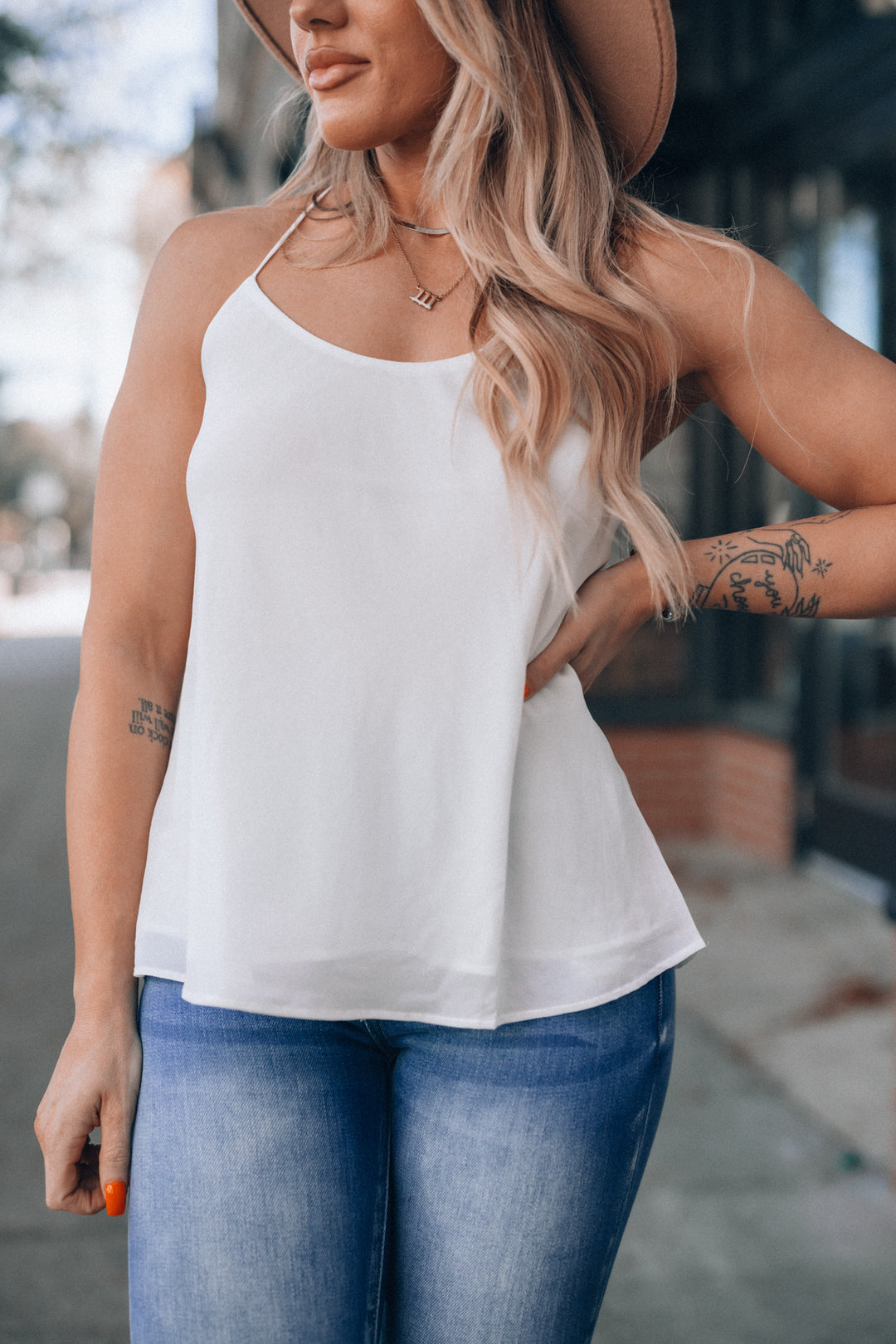 Jenna Chiffon Top (Off White) FINAL SALE