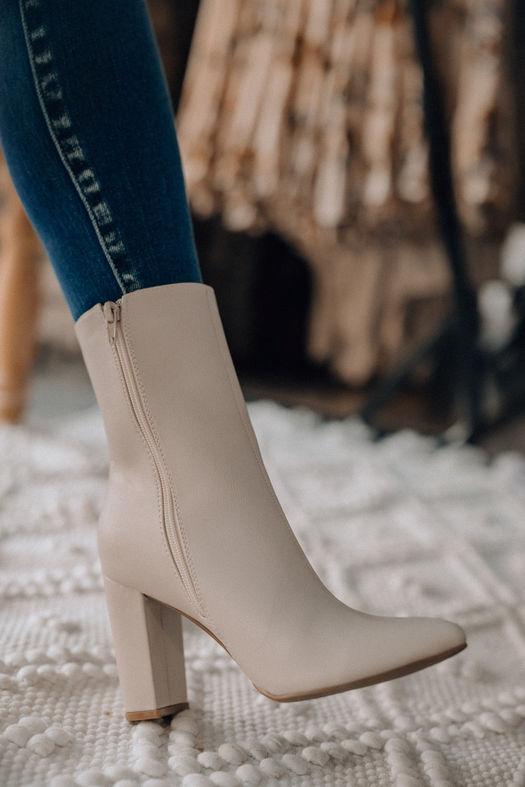 Made For You Ankle Booties (Sand) FINAL SALE