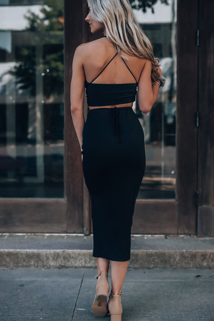 Back To Basics Midi Skirt (Black) FINAL SALE