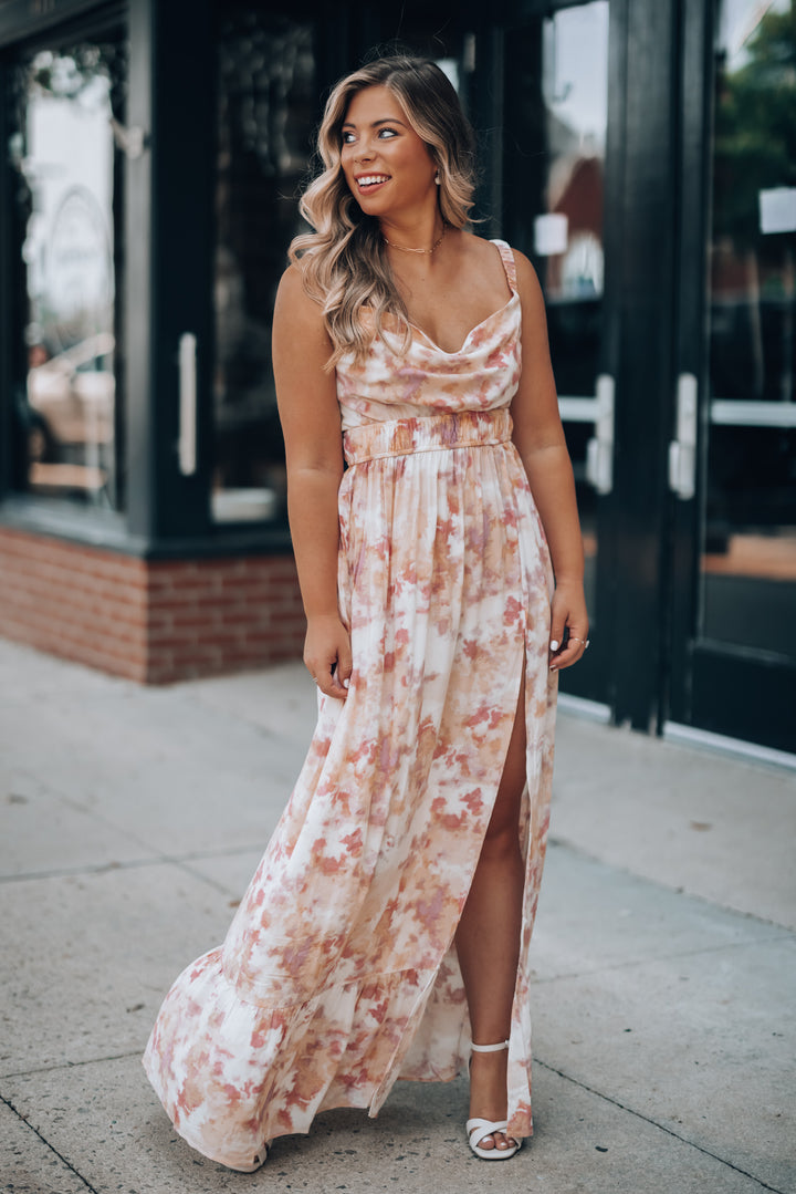 Dragonfly Cowl Neck Maxi Dress FINAL SALE