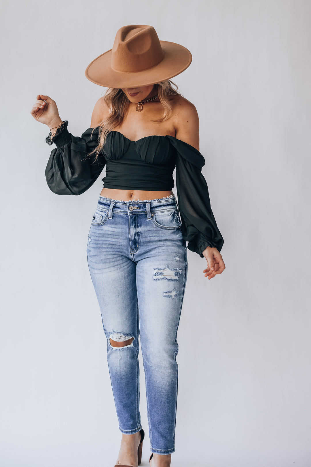 Destination Distressed Hi Rise Jeans FINAL SALE