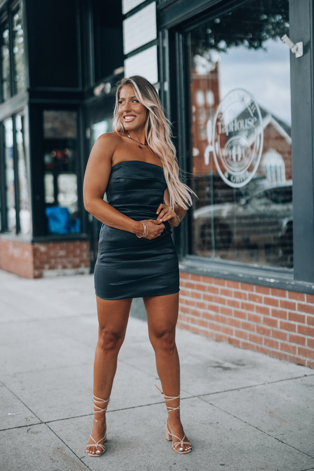 Quincy Bow Mini Dress (Black) FINAL SALE