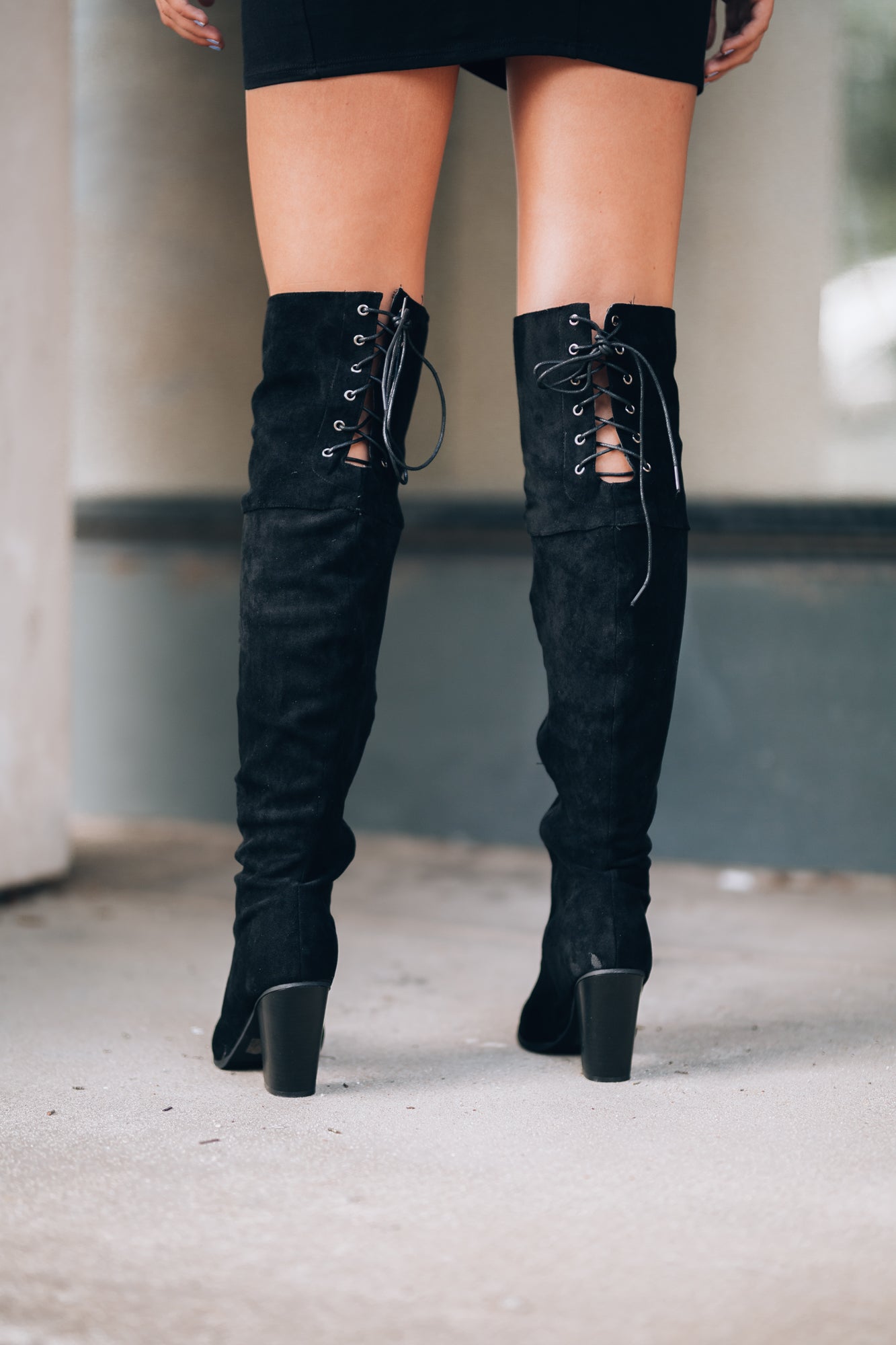 Shelly OTK Boots (Black) FINAL SALE – Southern Alternative