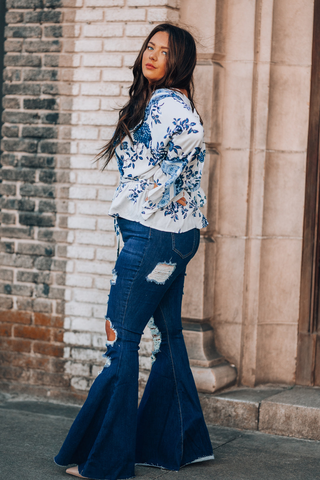 Leilani Floral Blouse (Curvy) FINAL SALE